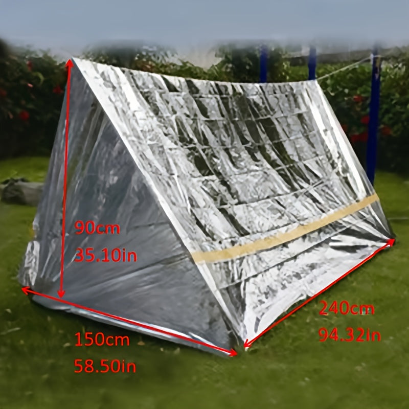 Emergency Survival Tent Aluminum Foil Reflective Shelter Outdoor Blanket