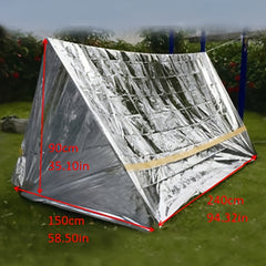 Emergency Survival Tent Aluminum Foil Reflective Shelter Outdoor Blanket