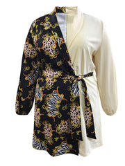  Dress Women's Plus Lapel Collar Mini Dress