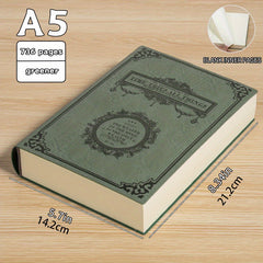 A5 PU Leather Hardcover Notebook 736 Pages Retro Pattern Sketchbook