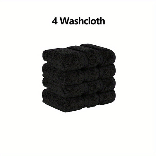 Soft 4-Piece Cotton Washcloth Set 33x33cm