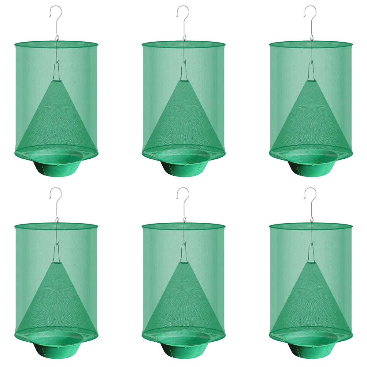 6pcs Ranch Fly Traps Outdoor Hanging Stable Fly Trap Reusable Fly Killer Cage