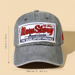 Patched Washed Sunscreen Sunshade Baseball Cap