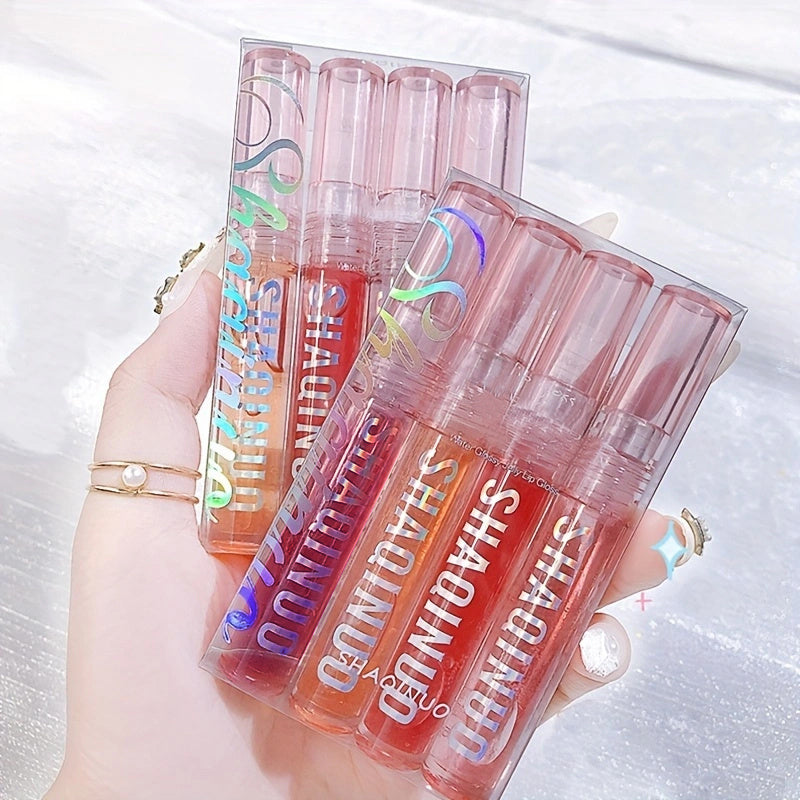 Glazed Lip Gloss Set - Hydrating Plumping Lipstick