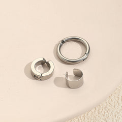 3 Stainless Steel Ear Clips for Non-Pierced Ears