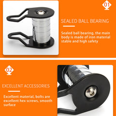 Outdoor Slide Flat Belt Set 20 12m Soft Rope Pulley Kit for Obstacle Course