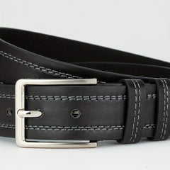 Men's Double Wire Alloy Needle Buckle PU Belt