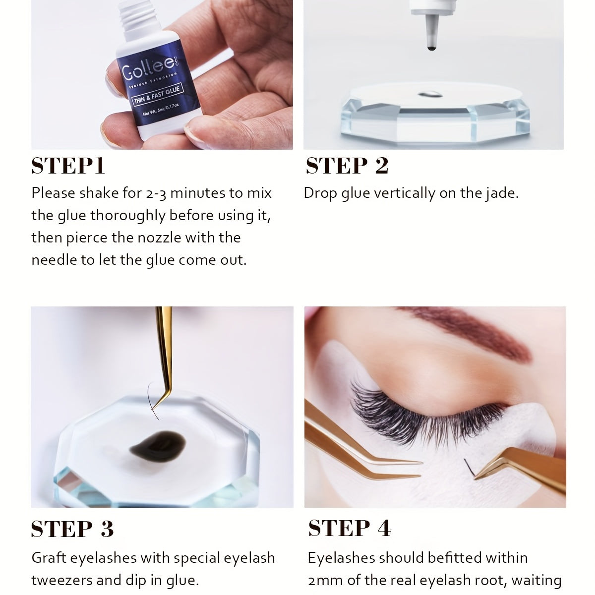 3D Water Mink Fast 0.5 Sec Eyelash Extension Glue