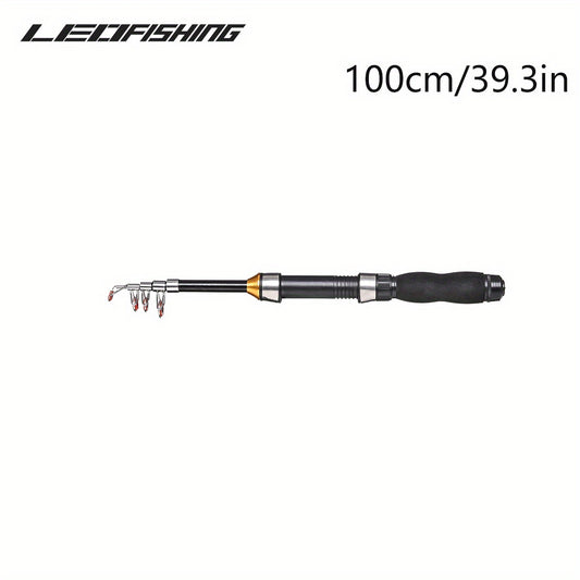 LEOFISHING Short Mini Fishing Rod Portable Telescoping Small Sea Fishing Pole