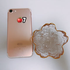 Japanese Cherry Glass Plates & Spoons for Snacks, Desserts - Vintage