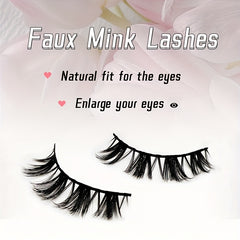 3D Faux Mink Lashes Soft Wispy Fluffy False Eyelashes Curly 3 Pairs