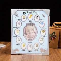 Baby's First Year Picture Frame Newborn Baby Growth Photo Frame
