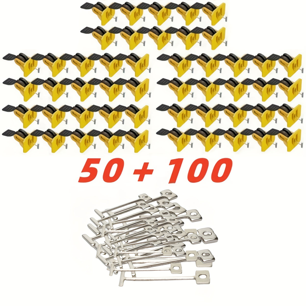 Tile Leveling System Reusable Tool Floor Wall Replaceable Steel T Pin
