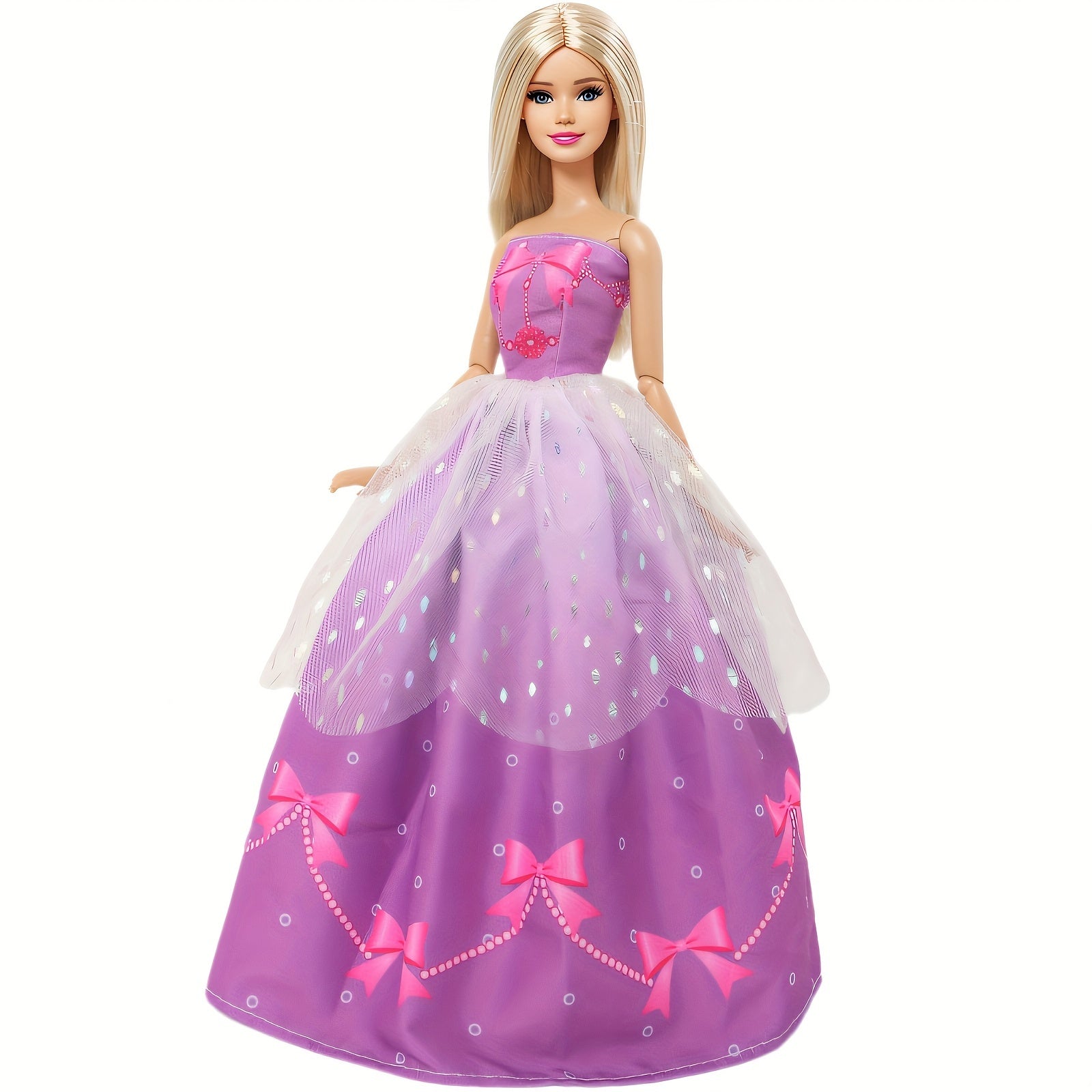 Purple Princess Strapless Wedding Dress Set for 11.5 Doll