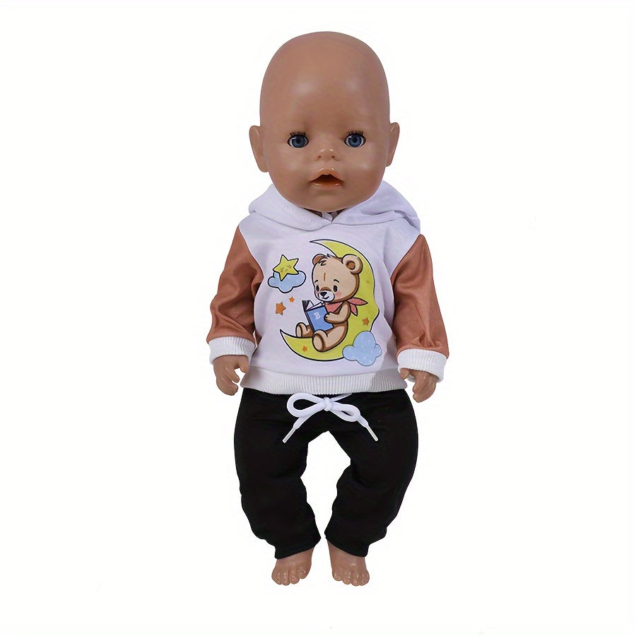 2pcs Cute Animal Pattern Doll Outfits Set for 14-18 Inch Dolls