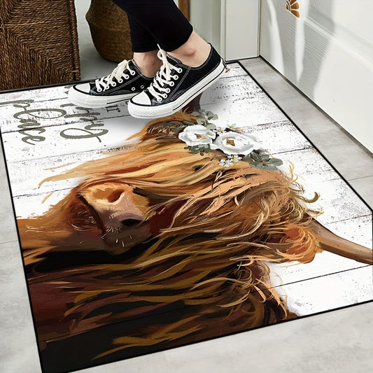 Cow Printed Washable Rug - Bring Joy to Your Home