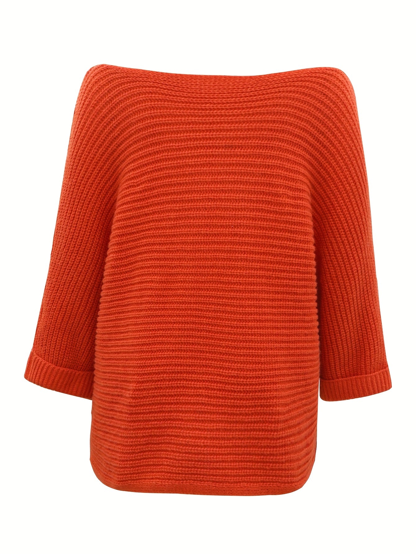  Off Shoulder Ribbed Long Sleeve Sweater