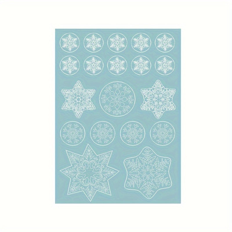 Christmas Decorations Snowflake Stickers Santa Claus Elk Stickers