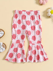 Baby Girls Casual Plaid Flared Pants for Summer