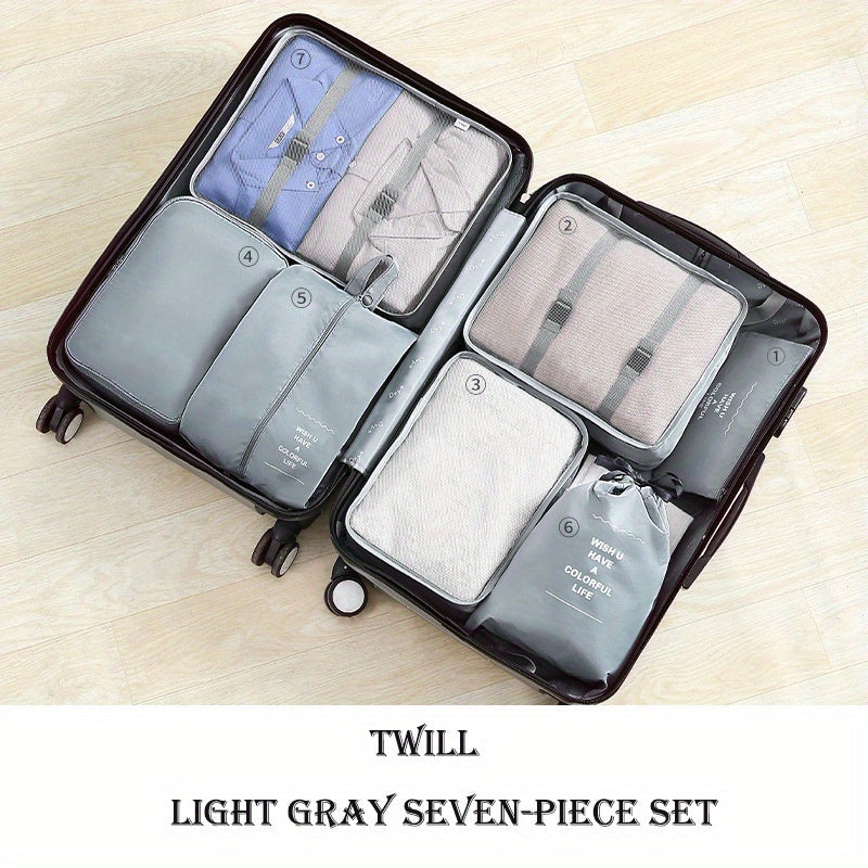 6pcs Clothes Storage Bags Portable Travel Luggage Organizer Large Capacity