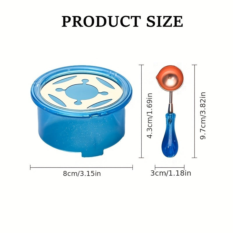 Seal Stamp Set with Crystal Melting Pot & Spoon Wax Sealing Accessories