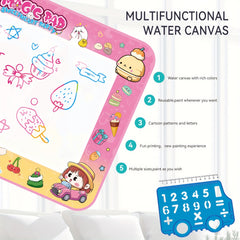 Pink Magic Water Drawing Pad Colorful & Absorbent Watercolor Canvas Mat