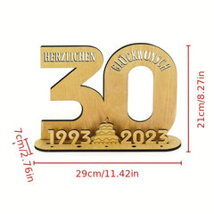 Digital Wooden Ornaments for Birthday Party