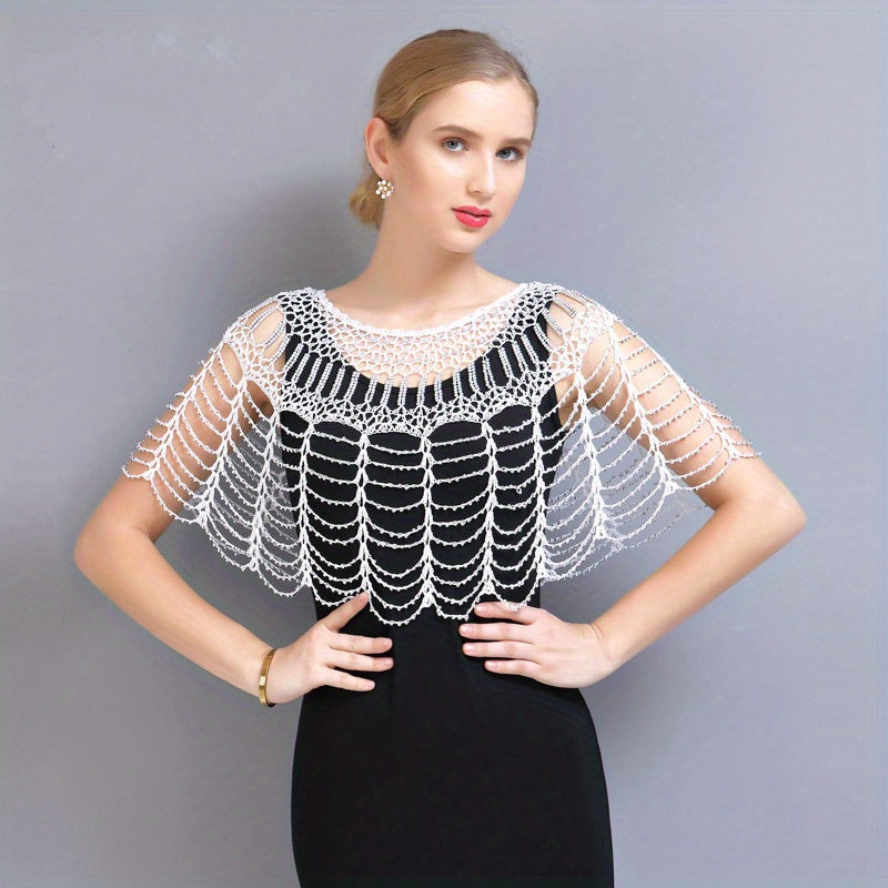1920s Vintage Beaded Tassel Fishtail Wrap