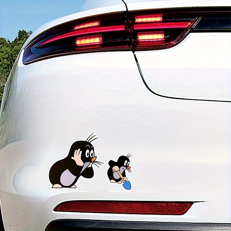 2 Little Mole Stickers Car Modification DRD Mouse Worship Retro