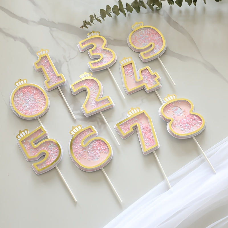 Sequin Crown Digital Number 0-9 Plug In