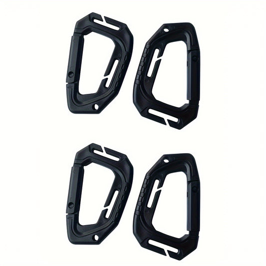 4pcs Outdoor Multifunctional D-shaped Ring Keychain Buckle