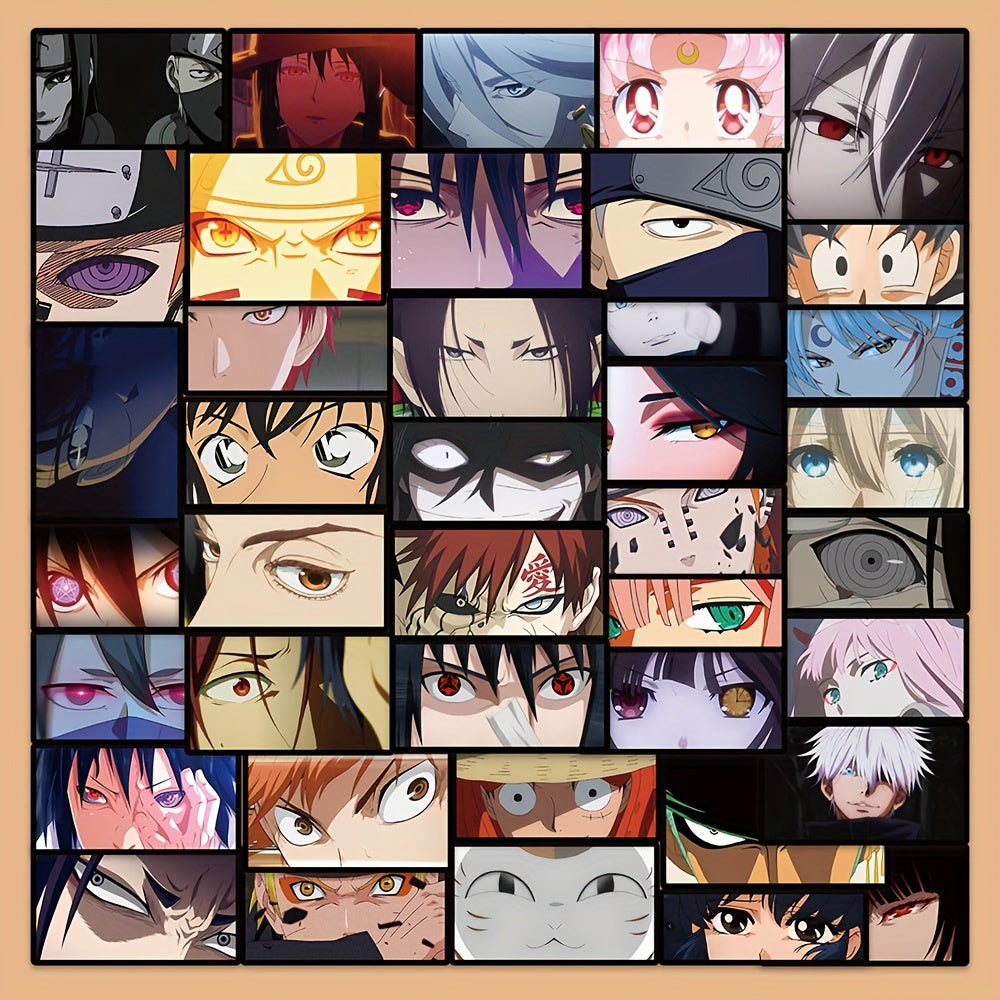 40pcs Anime Character Eyes Graffiti Stickers Waterproof DIY Decor