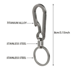 Titanium Bottle Opener Key Chain Carabiner - Unisex