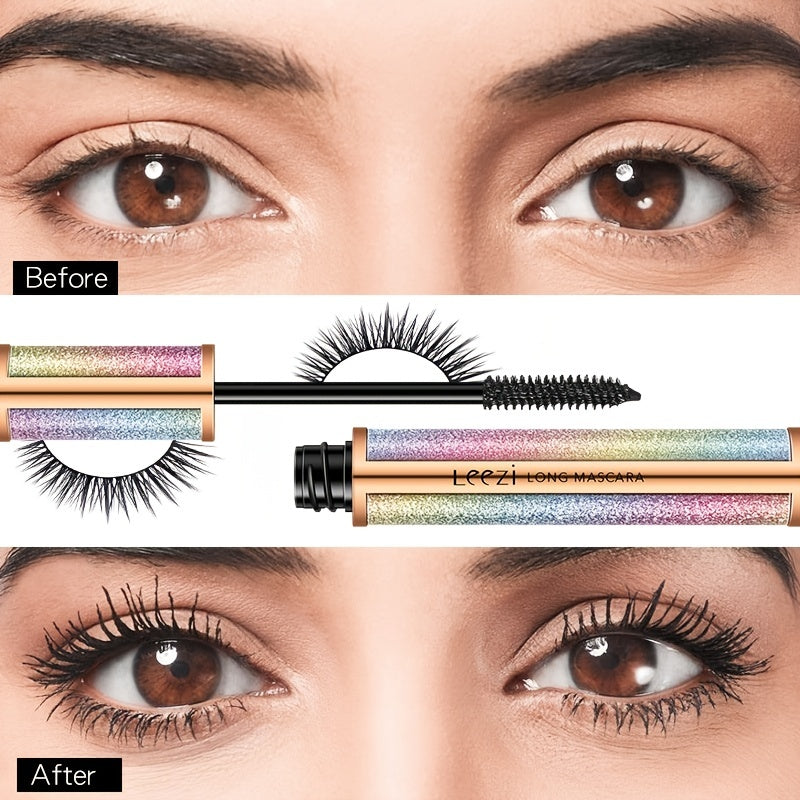 Waterproof 4D Fiber Mascara Long Lasting Smudge Proof Natural Thickening