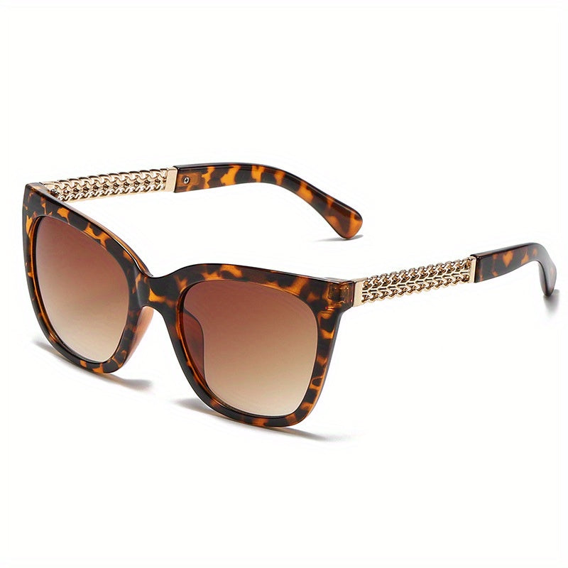 Y2K Cat Eye Sunglasses For Women Mod Chain Charm Gradient Glasses