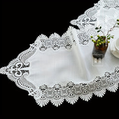 Lace Linen Table Runner Macrame Coffee Table Runners Boho Wedding