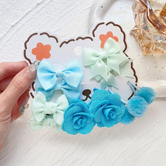 10pcs Bow Flowers Hair Tie Ponytail Holders Hair Accessories Sets for Baby Girls