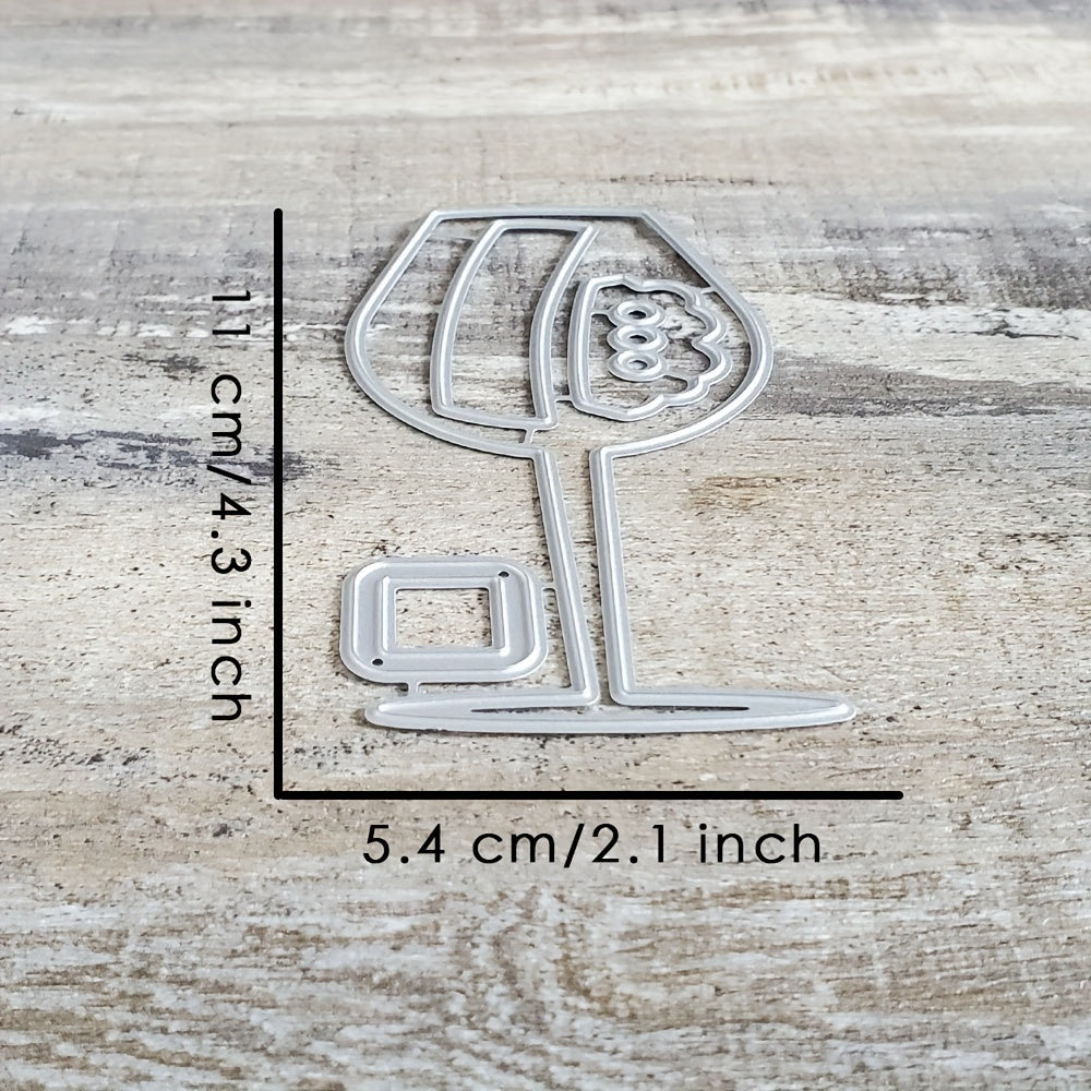 Catlove Christmas Wine Glass Metal Cutting Dies for DIY Crafts
