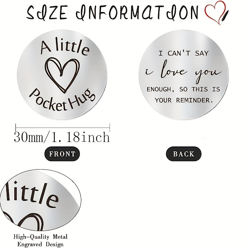Pocket Hug Token I Love You Long Distance Keychain