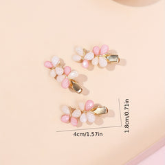 3pcs Butterfly Hair Clip Alloy Duck Billed Clip Sweet Hair Clip