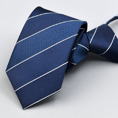 Men's Striped Zipper Tie for Formal Business Work