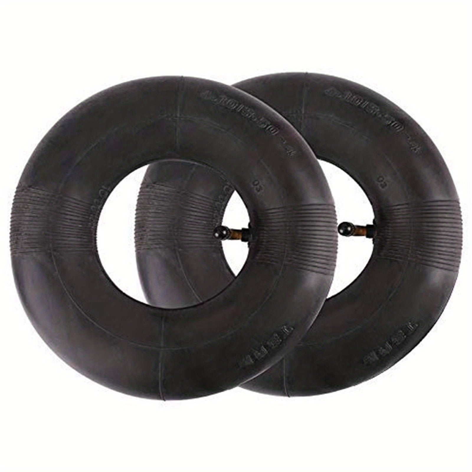 2-Piece Set of 10x4.10/3.50-4 Air Chamber Tires for Garden Carts & Lawn Mowers