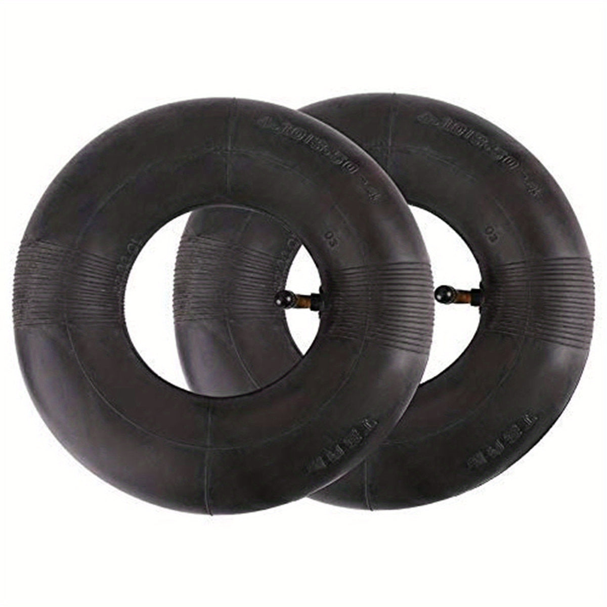 2-Piece Set of 10x4.10/3.50-4 Air Chamber Tires for Garden Carts & Lawn Mowers