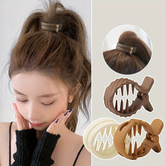 Matte Hair Claw Ponytail Holder Solid Shark Claw Hair Accessories