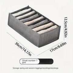 Gray Clothes Storage Box with Divided Components
