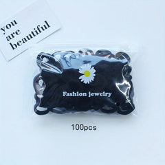 100pcs Cartoon Colorful Hair Ties, Holiday Gift for Girls
