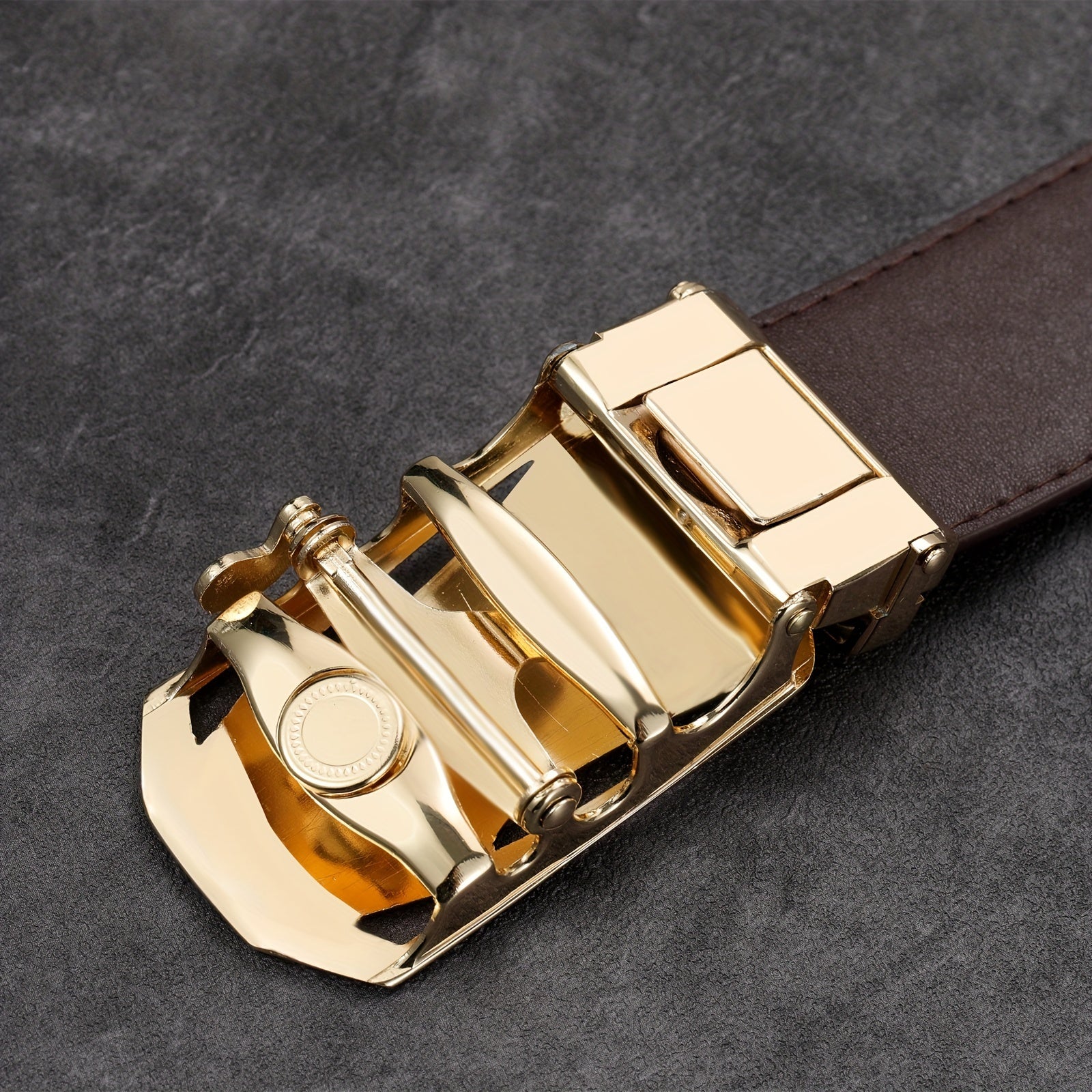Men's Sports Coffee Automatic Buckle Waist Belt