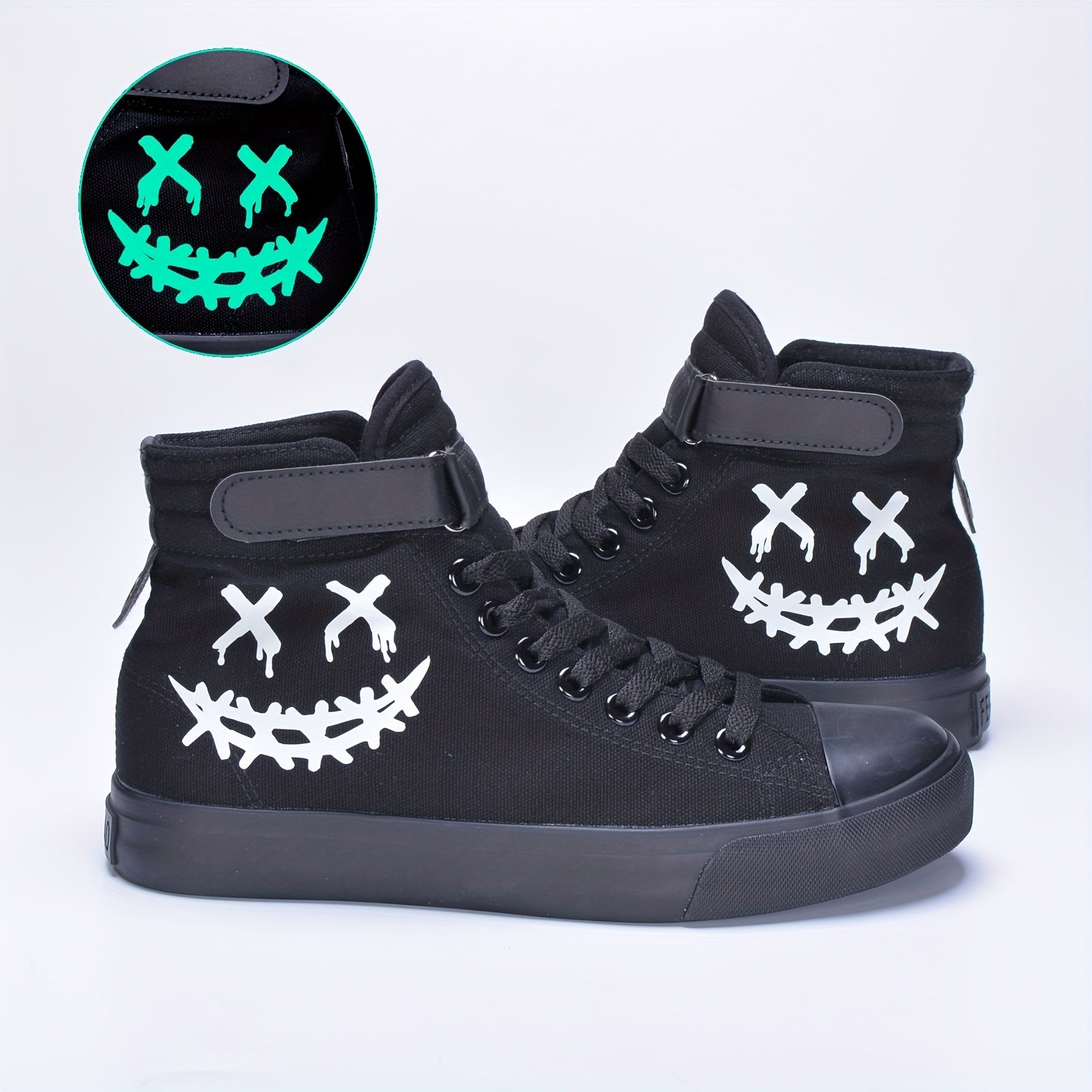 Boys Luminous High Top Sneakers Non slip Skateboard Shoes