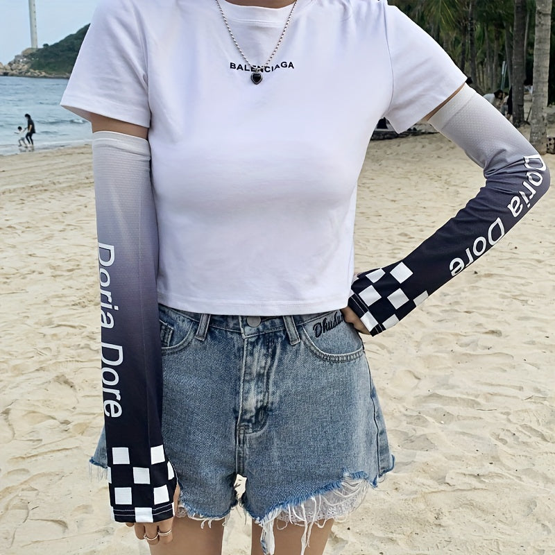 Gradient UV Protection Long Ice Sleeves