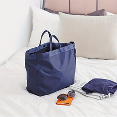 Foldable Nylon Tote Bag Large Capacity Lightweight Travel Crossbody Bag